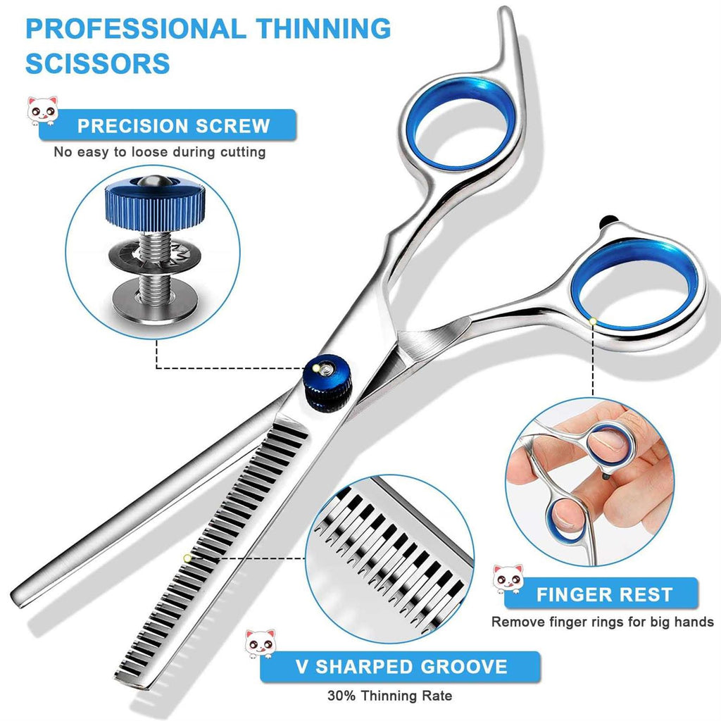6 in 1 Dog Grooming Scissors Stainless Steel C634