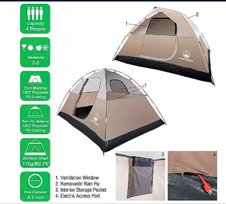 4-Person Dome Tent M7667