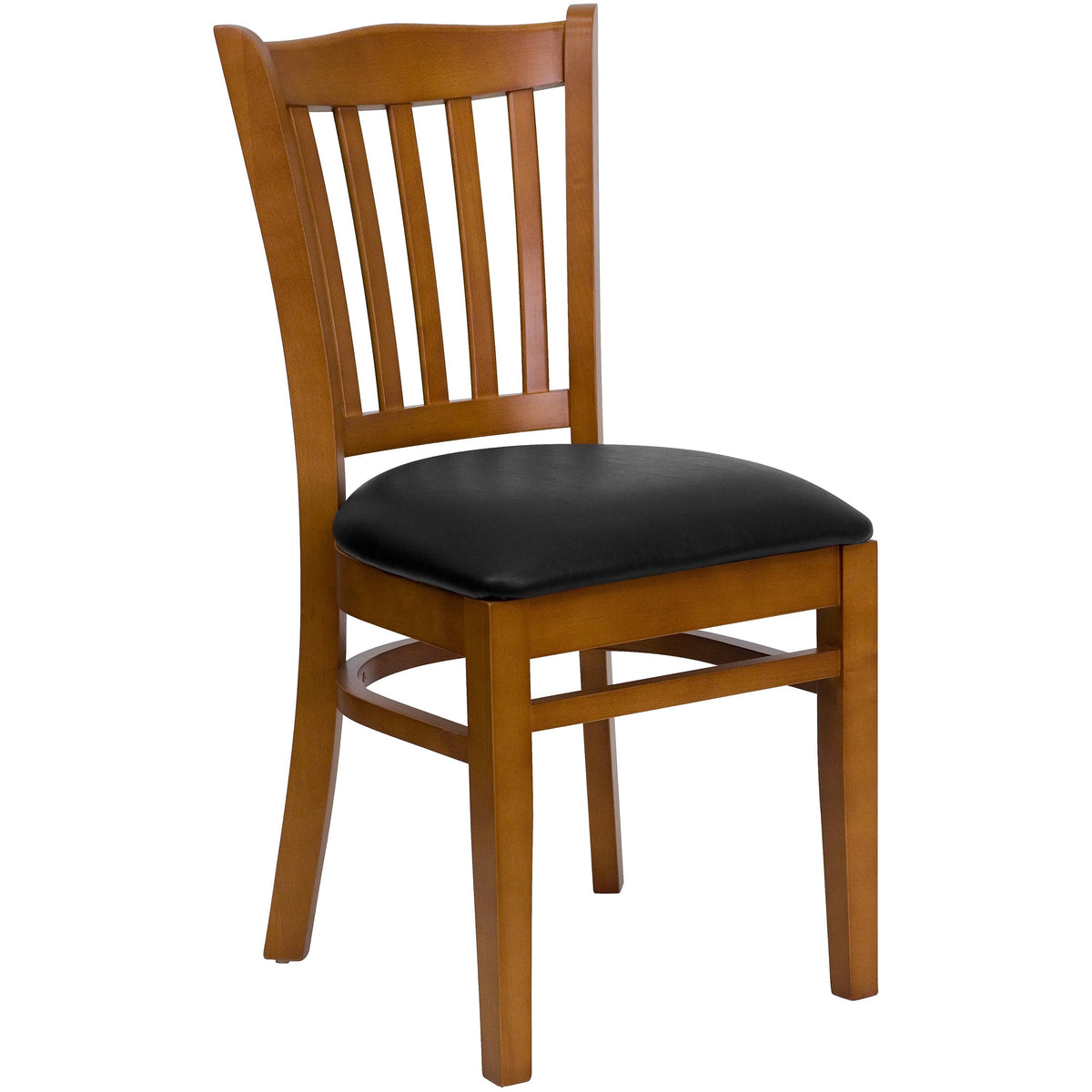Black Vinyl Wood Foam Restaurant Chair Q7822
