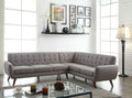 Light Gray Linen Sectional Sofa N306777
