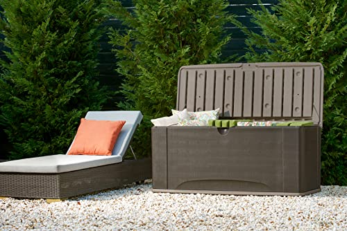 Brown 73 Gal Weather Resistant Resin Deck Box Y57189