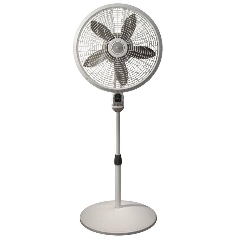White 3 Speed Oscillating Pedestal Fan with Timer and Remote Control H9691