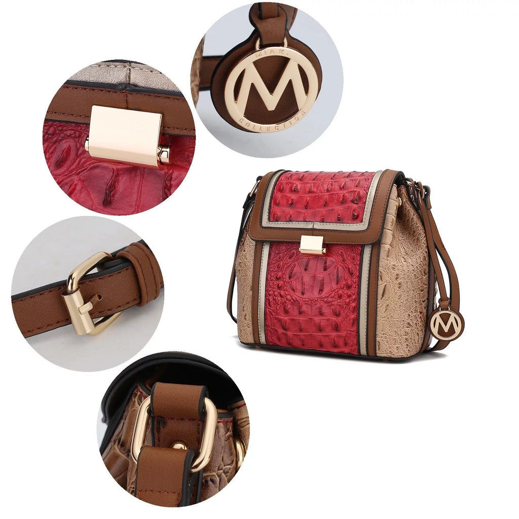 Brown Vegan Leather Shoulder Bag K818