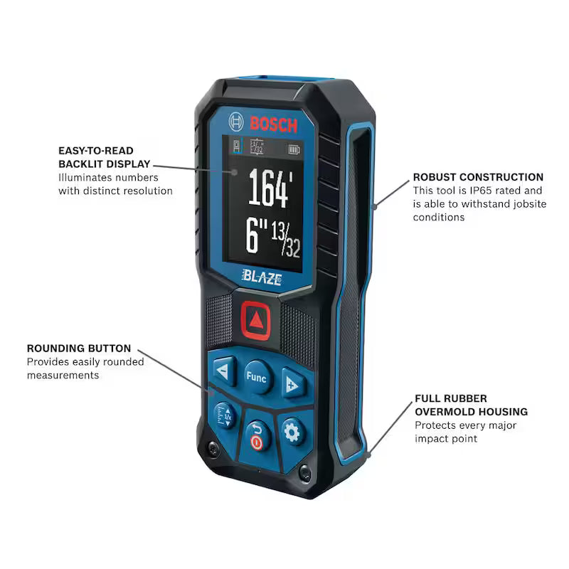 165 ft. Dual Power Laser Distance Measuring Tool with Color Screen L8759