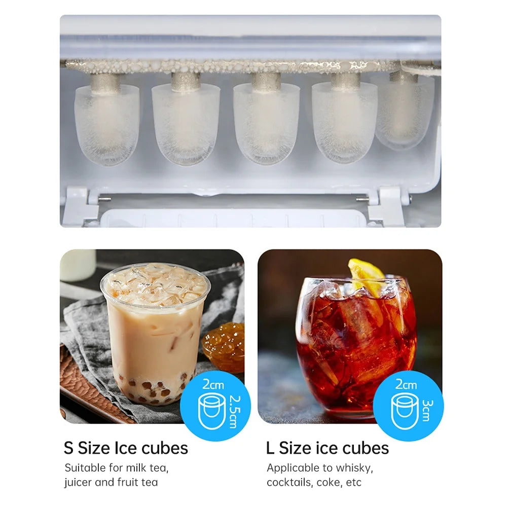 Countertop Ice Maker, 26lbs in 24Hrs, Self-Cleaning Ice Machine with Ice Basket Y31062