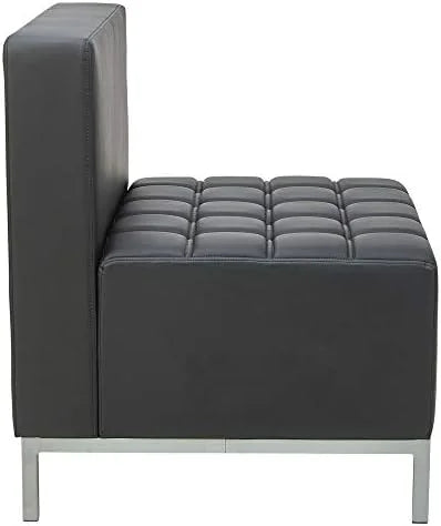 Black Powered Armless L Sectional Q580