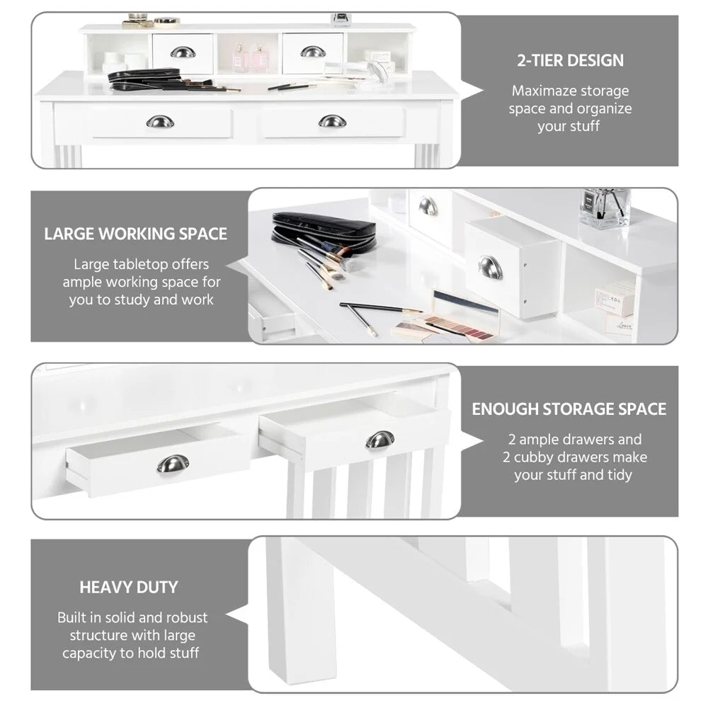 Writing Computer Desk with 4 Drawers K439583
