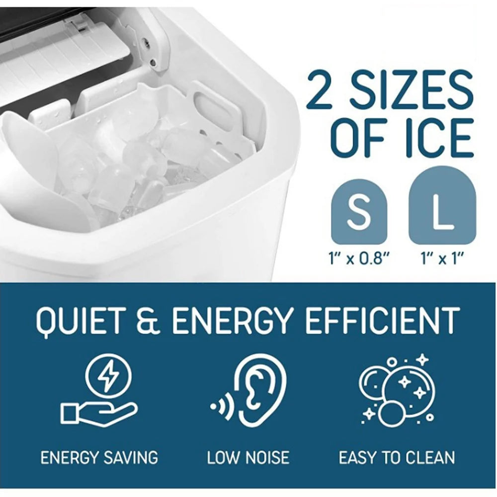 Countertop Ice Maker, 26lbs in 24Hrs, Self-Cleaning Ice Machine with Ice Basket Y31062