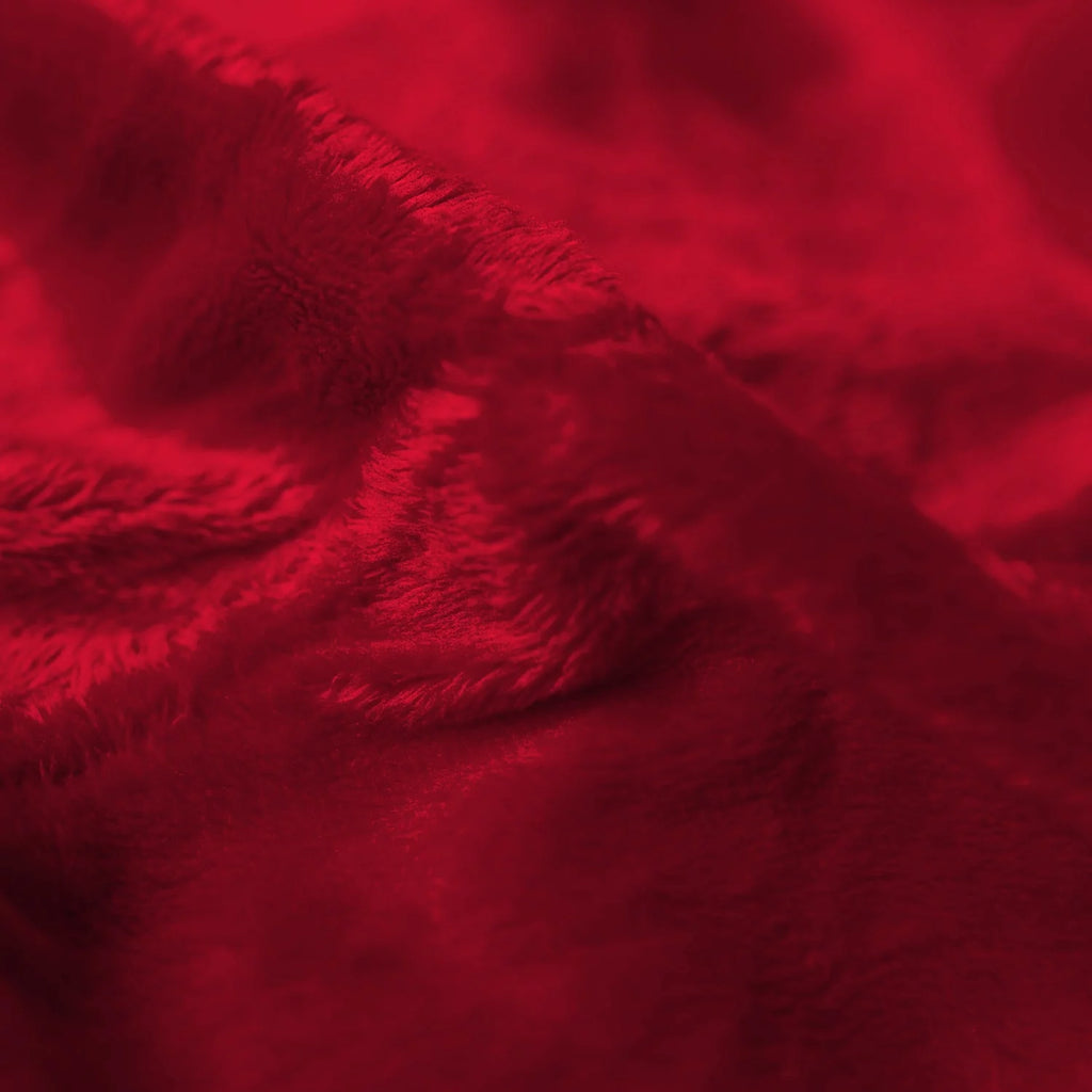 Memory Foam Lounger with Ultra Fur Cover, 6 ft, Ultra Fur Red U4381