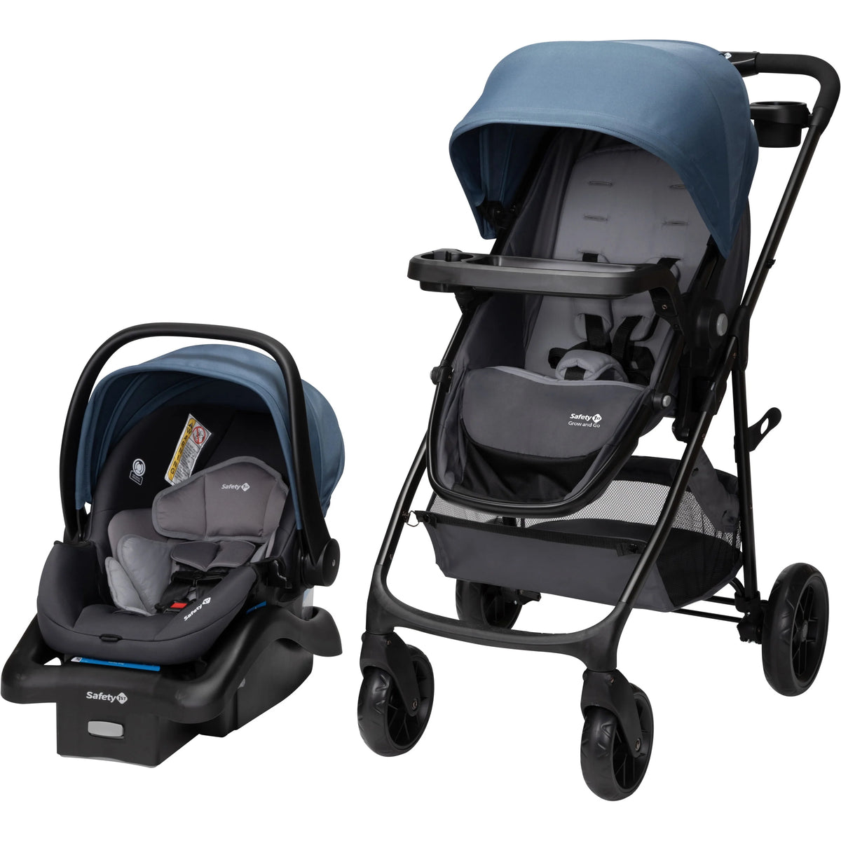 Grey Modular Travel System Stroller with Infant Car Seat C888