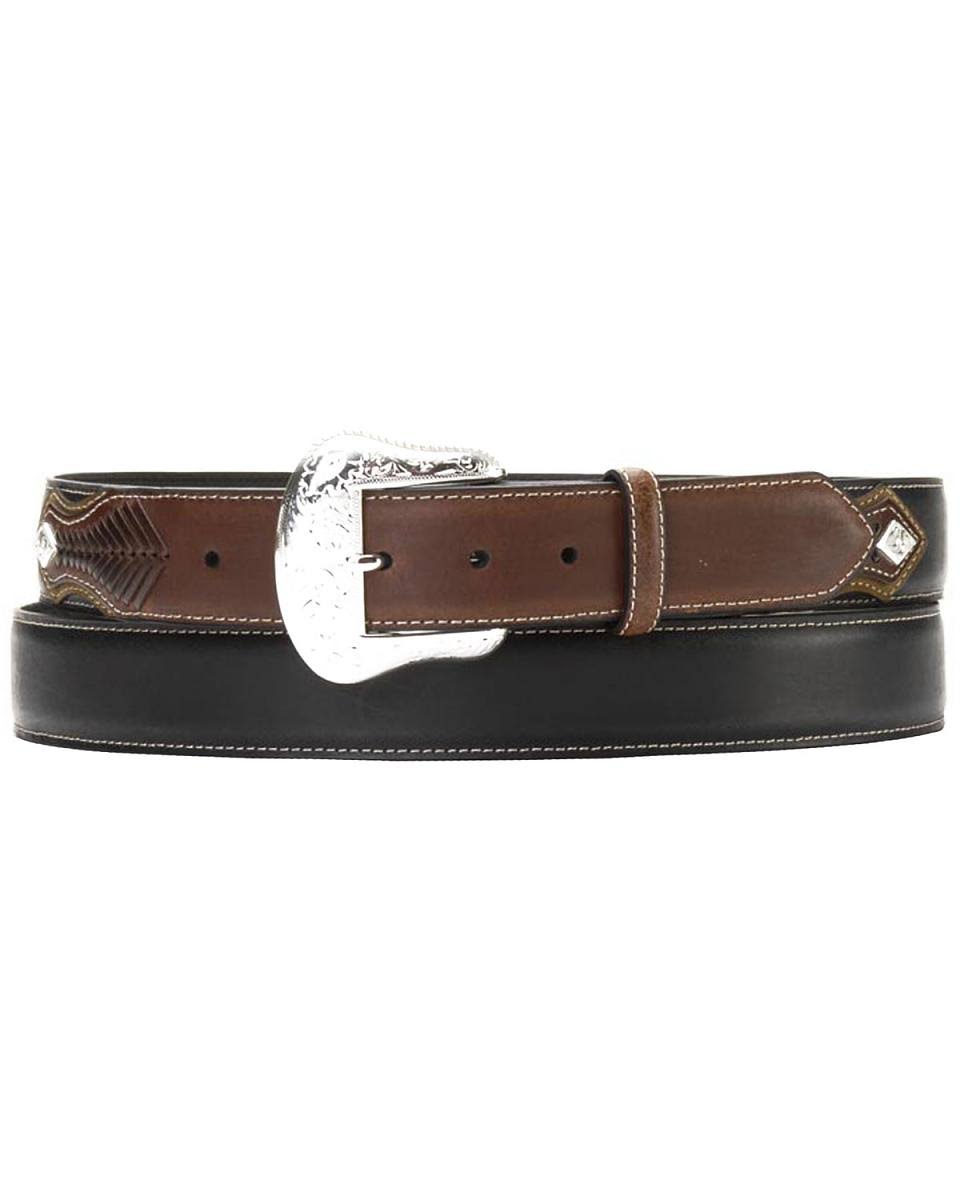 Black Leather Western Belt K64717