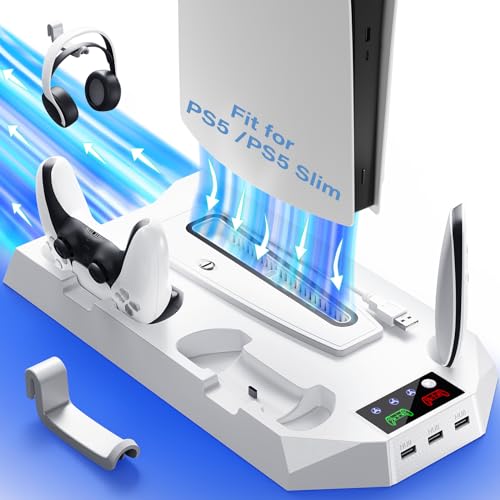 PS5 Cooling Station with Dual Controller Charger K9533
