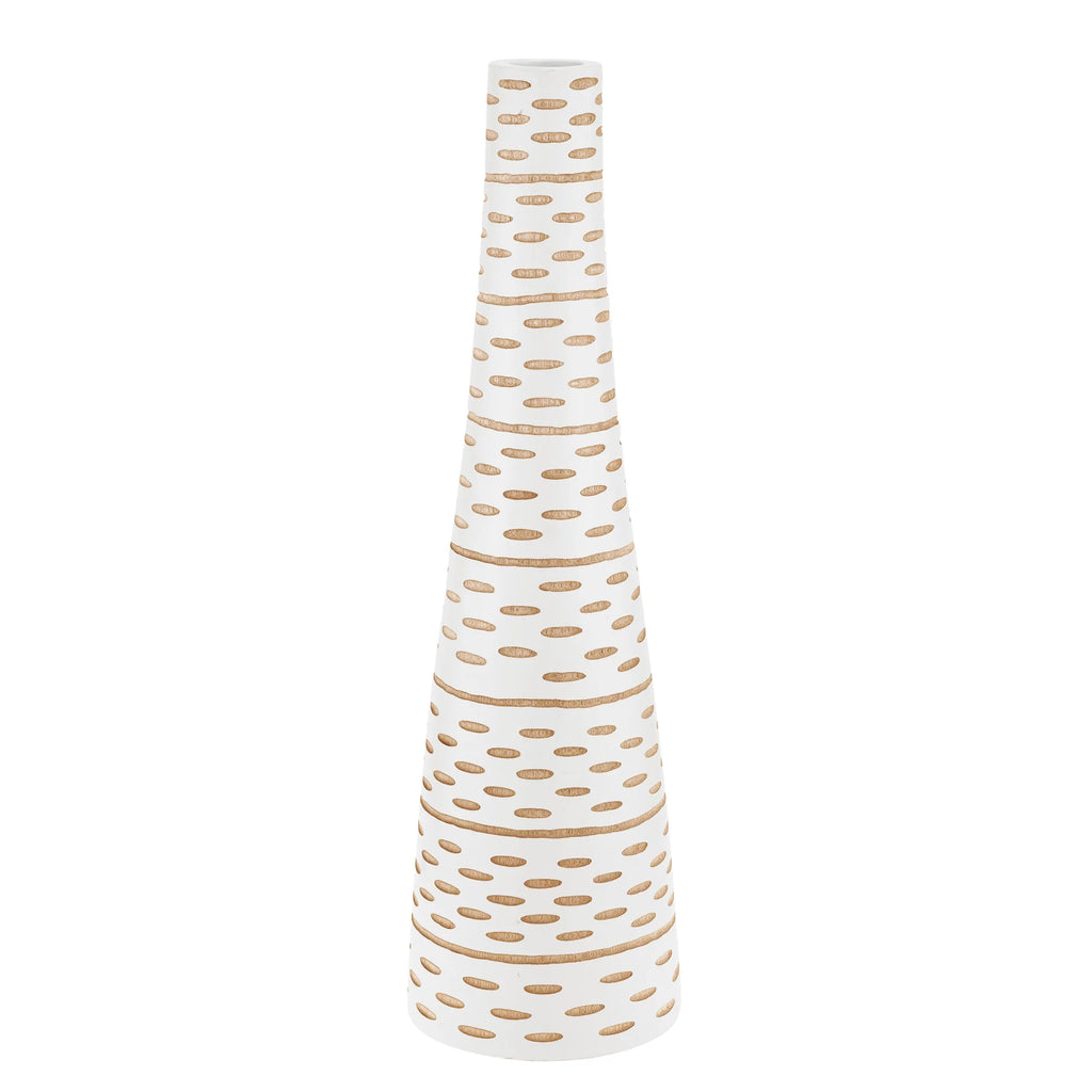 White Mango Tree Wood Bottle-Shaped Vase B3208