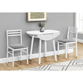 White Metal and Laminate 3 Piece Dining Set P374