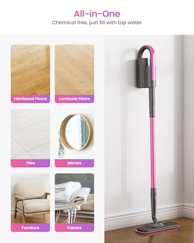 Steam Mop Cleaner with Detachable Handheld Steamer and Washable Microfiber Pads I454