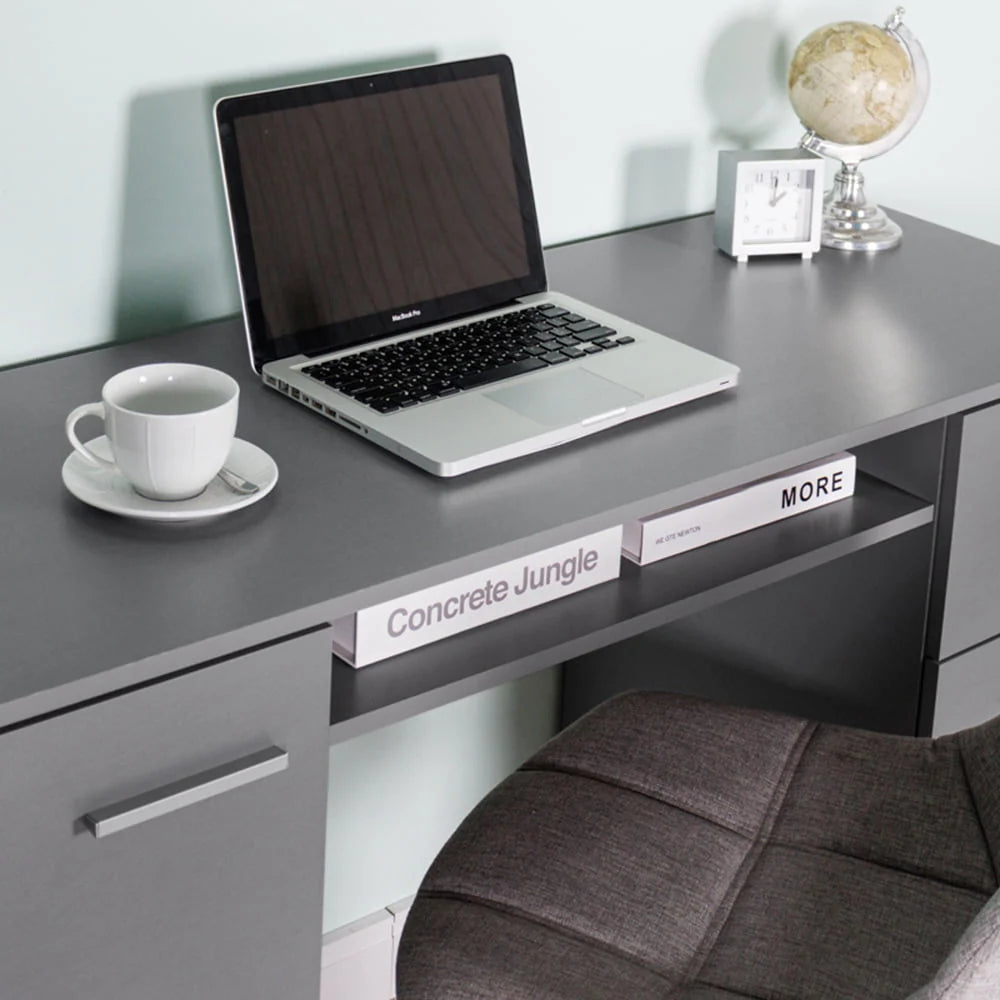 White 53 inch Office Desk with Drawers R586864