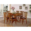 5PC Oval Dining Set with Faux Leather Seat Chairs P8639