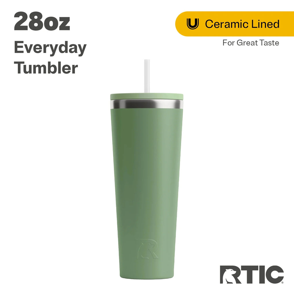 28 oz Ceramic Lined Tumbler with Straw Lid G54843